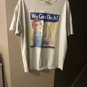 Tultex White Graphic T-Shirt